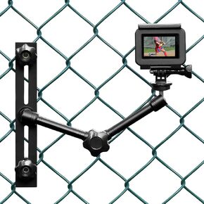 Camera Fence Mount for Mevo Start/GoPro/Insta360/AKASO/Digital Action Camera,Net Chain Link Fence Holder for Recording Basketball/Football/Softball/Baseball/Tennis Sport Games