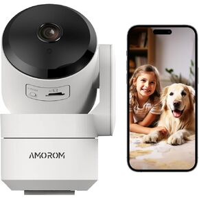 5/2.4G Wi-Fi Indoor Camera 2 Pack,2K Home Security Camera,360-Degree Pet Camera with Phone App,Night Vision Pan-Tilt Dog Camera,Baby Monitor with AI Motion Detection,Cloud & SD Card Storage