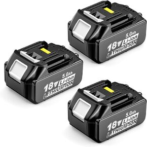 5.0Ah Battery Replacement for Makita 18V Battery Compatible with 18 Volt BL1860B BL1850B BL1840B BL1830B BL1815B Batteries (2pcs)