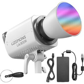 Godox LITEMONS LA300R RGB COB Video Light Bowen Mount 1800K to 10000K CCT with GM Adjustment 94,700 lux @ 1m Standard Reflector Support APP Control