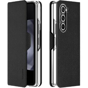 araree Bonnet Diary Samsung Galaxy Z Fold 6 Case, PU Leather Flip Folio Case Closure Folding Flip Cover Compatible with Samsung Galaxy Z Fold 6 5G - Black