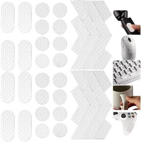 2 Pack Sweat-Resistant Universal Mouse Grip Tape Anti-Slip Durable Mouse Sticker for Gaming Mouse DIY Skin Decals Pattern A (White)