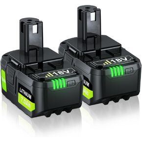 2Pack [Upgraded] 7.0Ah P108 18V Battery Replacement for Ryobi 18V Battery Compatible with Ryobi 18V ONE+ PBP005 P102 P103 P104 P105 P107 P109 P122 Cordless Tools