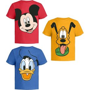 Disney Mickey Mouse Shirt for Kids (Boys Clothes) Fantasia Tshirt 8 Toddler R/Or/Bu SS