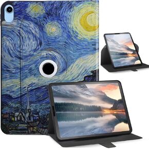 360 Rotating Case for iPad 10th Generation 10.9 Inch 2022 - Auto Wake/Sleep with Magnetic Clasp, Compatible with New Apple iPad 10.9 Inch, Hummingbird