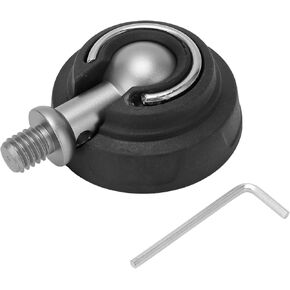 Tripod Foot Pad, 3/8in 50mm Rubber Anti Slip Foot Pad with Stainless Steel Ball Head, 360° Rotating Monopod Pad Replacement