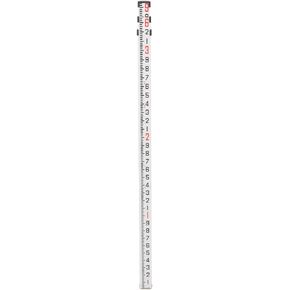 16 ft Aluminum Grade Rod – Telescoping 3-Section Leveling Rod with Bubble Level, Dual-Sided Markings for Precise Measurement (5 M/16 ft, 10ths)
