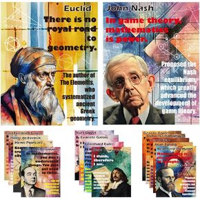 1step2dream 15Pcs Science Classroom Poster | 11x14 Scientist Posters for Middle School, Bulletin Board Sets | Wall Decorations