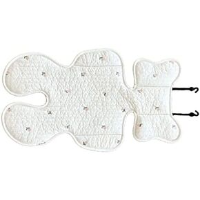 POCREATION Soft Breathable Infant Stroller Seat Cushion, Full Body Support, Pure Cotton, Newborn Car Seat Insert, for Ultra Soft Materials, with Body Support (#3)