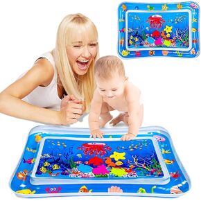 Tummy time Water Play mat Baby & Toddlers is The Perfect Fun time Play Inflatable Water mat,Activity Center Your Baby's Stimulation Growth, Blue