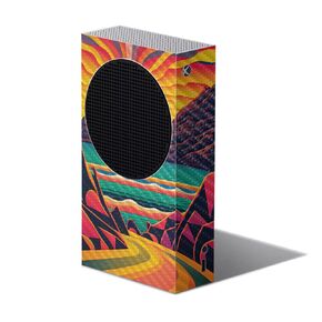 غلاف ألعاب من ألياف الكربون متوافق مع Xbox Series S - Trippy Planet - غطاء لاصق واقٍ من الفينيل 3M ممتاز - سهل التطبيق | صُنع في الولايات المتحدة الأمريكية بواسطة MightySkins