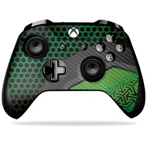 Glossy Glitter Gaming Skin Compatible with Microsoft Xbox One X Controller - Polygon Grunge - Premium 3M Vinyl Protective Wrap Decal Cover - Easy to Apply | Crafted in The USA by MightySkins