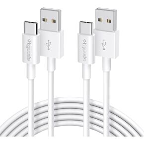 etguuds كابل USB C بطول 6 أقدام لهاتف iPhone 16 15 Pro Max/Pro/Plus، 2 حزمة USB إلى USB C كابل 3A شحن سريع من النوع C سلك شاحن Samsung Galaxy S24 S23 S22 S20 S21 S10 S9 Flip 6 5، Moto G، Pixel in Kuwait