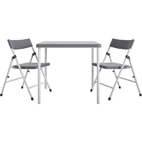 COSCO Kid's 3-Piece Activity Set with Folding Chairs, Cool Gray