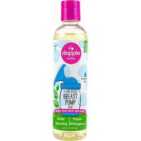 Dapple Breast Pump Soap Baby, 8 Fl Oz Bottle (Pack of 3), Fragrance Free, Plant Based & Hypoallergenic Liquid Soap - Easy Rinse Formula Removes Milk Residue & Leaves No Taste