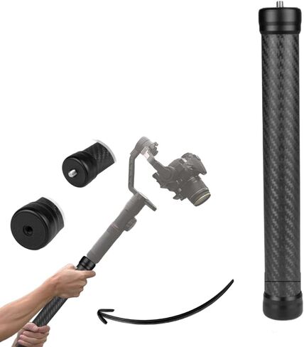 GetZget® 50Cm Long Extension Rod Compatible with DJI Ronin RS 4/3/2/RSC Series & Zhiyun Gimbal - Enhance Stability & Flexibility with 1/4" Screw Attachment (50Cm Long) in Saudi Arabia