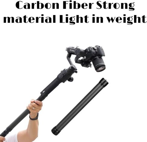 GetZget® 50Cm Long Extension Rod Compatible with DJI Ronin RS 4/3/2/RSC Series & Zhiyun Gimbal - Enhance Stability & Flexibility with 1/4" Screw Attachment (50Cm Long) in Saudi Arabia