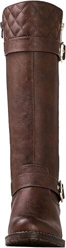 GLOBALWIN Women's Quilted Knee High Boots Low Heel Comfortable Fashion Dressy Riding Boots For Women in Saudi Arabia