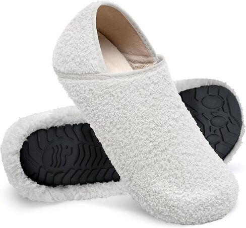 شباشب WateLves للسيدات والرجال خفيفة الوزن وقابلة للطي للسفر للاستخدام الداخلي والخارجي، شباشب منزلية مريحة مصنوعة من الفراء الصناعي ونعل مطاطي سهل الارتداء على الجورب in Kuwait