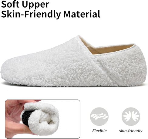 شباشب WateLves للسيدات والرجال خفيفة الوزن وقابلة للطي للسفر للاستخدام الداخلي والخارجي، شباشب منزلية مريحة مصنوعة من الفراء الصناعي ونعل مطاطي سهل الارتداء على الجورب in Kuwait