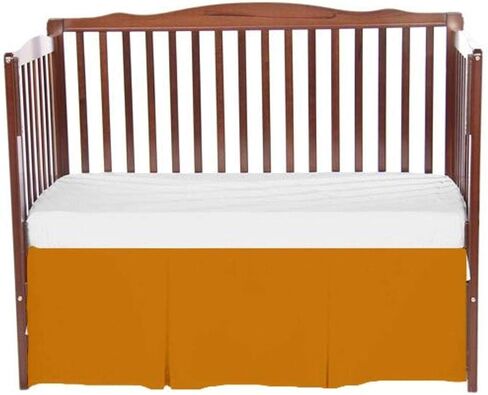 bkb Solid Tailored Mini Crib Skirt, White in Saudi Arabia