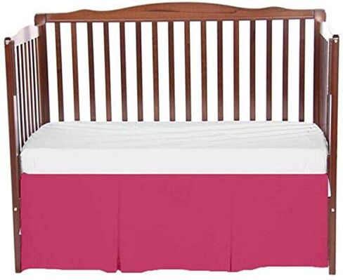 bkb Solid Tailored Mini Crib Skirt, White in Saudi Arabia