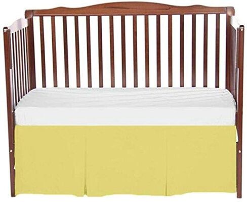 bkb Solid Tailored Mini Crib Skirt, White in Saudi Arabia