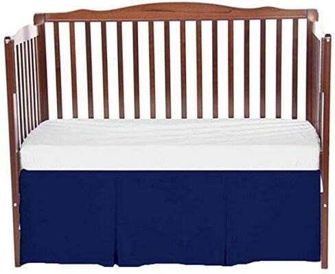 bkb Solid Tailored Mini Crib Skirt, White in Saudi Arabia