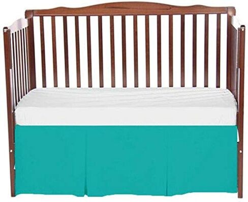 bkb Solid Tailored Mini Crib Skirt, White in Saudi Arabia