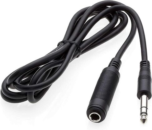 InstallerParts 25Ft 1/4" كابل تمديد صوت ستيريو ذكر إلى أنثى (كابل TRS) - كابل تمديد سماعة الرأس متوافق مع مكبرات الصوت والميكروفونات والمزيد! in Saudi Arabia