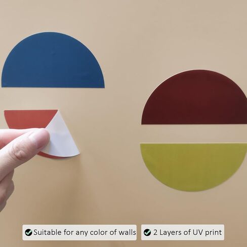 Mid Century Modern Wall Stickers Peel and Stick, Transparent PVC Geometric Nursery Wall Decals, Wall Art Stickers Decor for Boys Bedroom Neutral Gender Playroom Kids Room, Retro Stars in Saudi Arabia