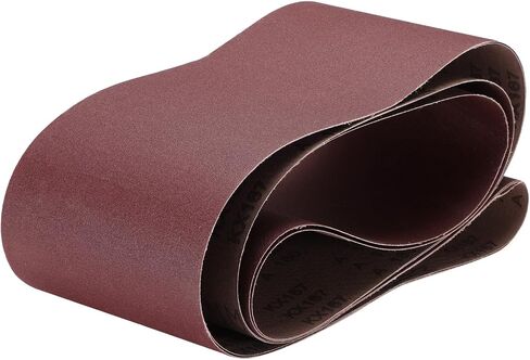 uxcell 2pcs 6" x 89" Sanding Belts 80 Grits Aluminum Oxide Abrasive Belt Sander Paper Sanding Papers for Metal Wood Grinding Polishing, Reddish Brown in Saudi Arabia