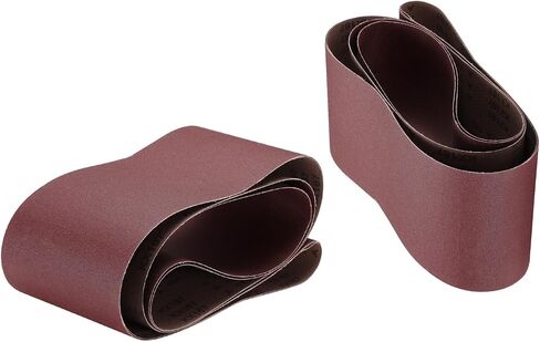 uxcell 2pcs 6" x 89" Sanding Belts 80 Grits Aluminum Oxide Abrasive Belt Sander Paper Sanding Papers for Metal Wood Grinding Polishing, Reddish Brown in Saudi Arabia