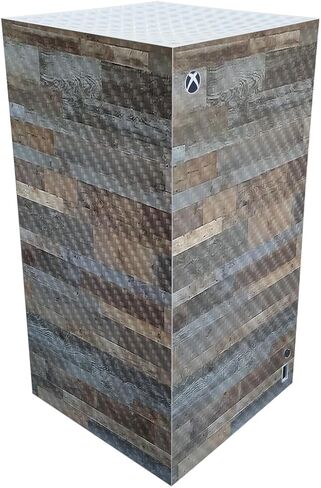 Carbon Fiber Gaming Skin Compatible with Microsoft Xbox Series X Digital Edition - Gray Wood - Premium 3M Vinyl Protective Wrap Decal Cover - Easy to Apply | Crafted in The USA by MightySkins in Saudi Arabia