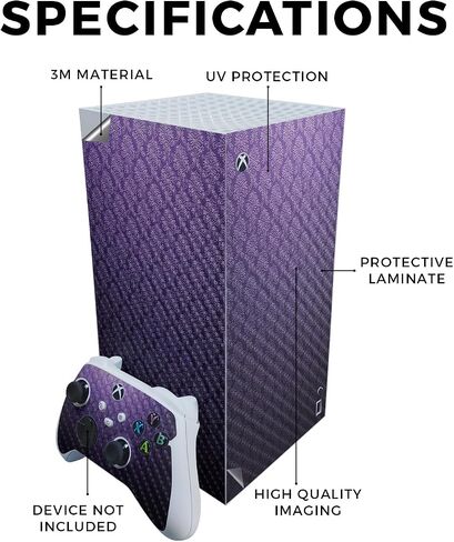 Carbon Fiber Gaming Skin Compatible with Microsoft Xbox Series X Digital Edition - Gray Wood - Premium 3M Vinyl Protective Wrap Decal Cover - Easy to Apply | Crafted in The USA by MightySkins in Saudi Arabia