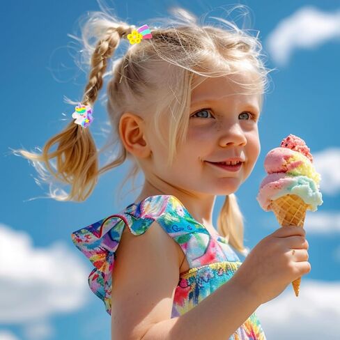 ربطات شعر للأطفال من بينك شيب للبنات: أربطة مطاطية ملونة للشعر - 28 قطعة ربطات شعر للأطفال الصغار مع ملحقات شعر ممتدة للفتيات الصغيرات مناسبة للشعر المموج والمجعد in Kuwait