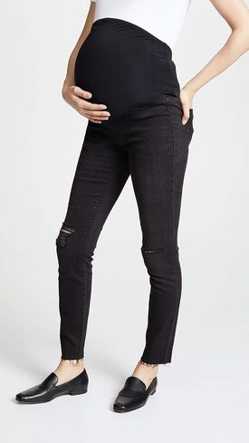 Madewell Maternity Over-The-Belly Skinny Jeans in Black Sea Black Sea 23 28.5 in Saudi Arabia