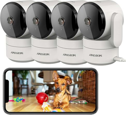 Indoor Security Cameras, Alexa Camera for Baby/Elderly/Pet Monitoring | AI Smart Detection & Alarm, 2-Way Audio, Night Vision, 2.4G WiFi App Control, Cloud & SD Card Storage, 3 Pack in Saudi Arabia