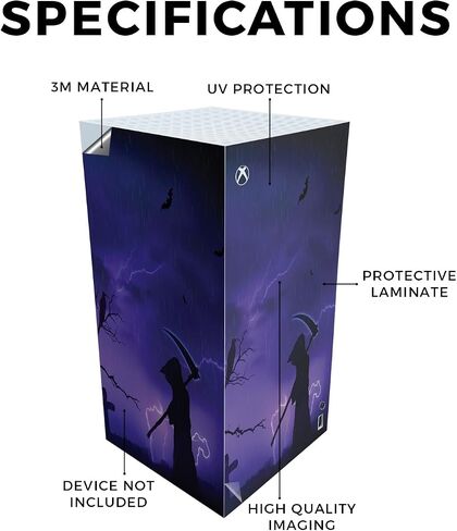 Carbon Fiber Gaming Skin Compatible with Microsoft Xbox Series X Digital Edition - Mystic Reaper - Premium 3M Vinyl Protective Wrap Decal Cover - Easy to Apply | Crafted in The USA by MightySkins in Saudi Arabia