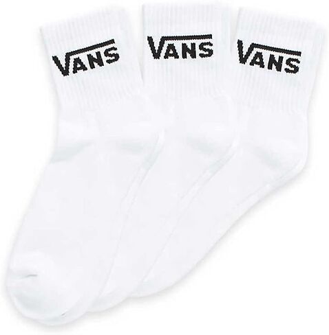 VANS Men's Half Crew Socks: 3-Pack (9.5-13, Black) in Saudi Arabia