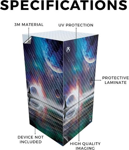 Carbon Fiber Gaming Skin Compatible with Microsoft Xbox Series X Digital Edition - Space Horizon - Premium 3M Vinyl Protective Wrap Decal Cover - Easy to Apply | Crafted in The USA by MightySkins in Saudi Arabia