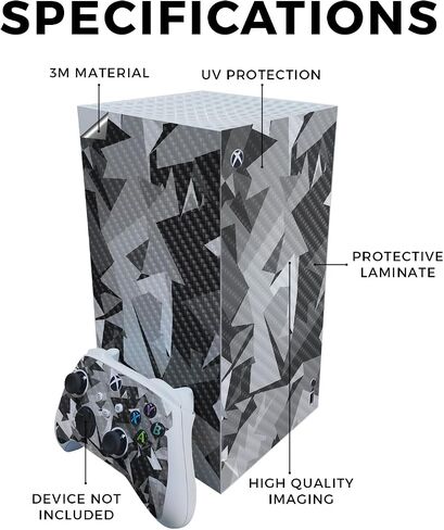 Carbon Fiber Gaming Skin Compatible with Microsoft Xbox Series X Digital Edition - Space Horizon - Premium 3M Vinyl Protective Wrap Decal Cover - Easy to Apply | Crafted in The USA by MightySkins in Saudi Arabia