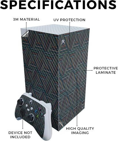 Carbon Fiber Gaming Skin Compatible with Microsoft Xbox Series X Digital Edition - Pixel Pattern - Premium 3M Vinyl Protective Wrap Decal Cover - Easy to Apply | Crafted in The USA by MightySkins in Saudi Arabia