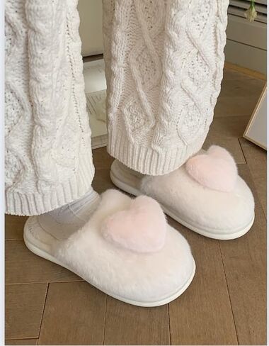 Coquette Aesthetic Coquette Slippers Cute Slippers Kawaii House Slippers Heart Slippers Fluffy Slippers in Saudi Arabia