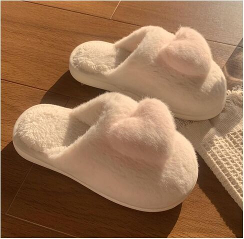 Coquette Aesthetic Coquette Slippers Cute Slippers Kawaii House Slippers Heart Slippers Fluffy Slippers in Saudi Arabia