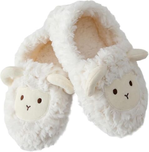 Laahoem Animal Slippers Soft Sole Indoor Shoes Winter Warm Thick Plush Fuzzy House Socks Furry Home Slippers For Women Men in Saudi Arabia