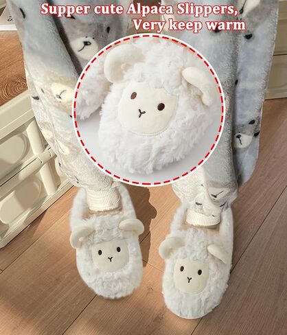 Laahoem Animal Slippers Soft Sole Indoor Shoes Winter Warm Thick Plush Fuzzy House Socks Furry Home Slippers For Women Men in Saudi Arabia