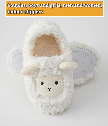 Laahoem Animal Slippers Soft Sole Indoor Shoes Winter Warm Thick Plush Fuzzy House Socks Furry Home Slippers For Women Men in Saudi Arabia