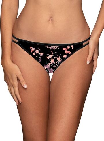 Vanity Fair Women's Illumination String Bikini Panties, Silky Stretch & Satin Trim, Holly Plaid Print in Saudi Arabia
