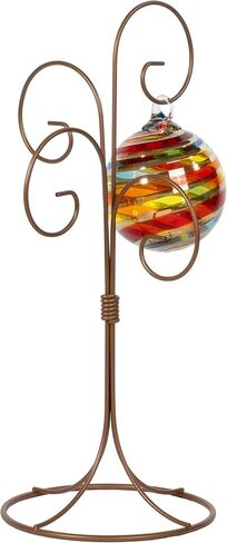 Red Co. 13 inch Golden Finish Ornament Wire Display, 4-arm Spiral Stand for Home Decoration in Saudi Arabia